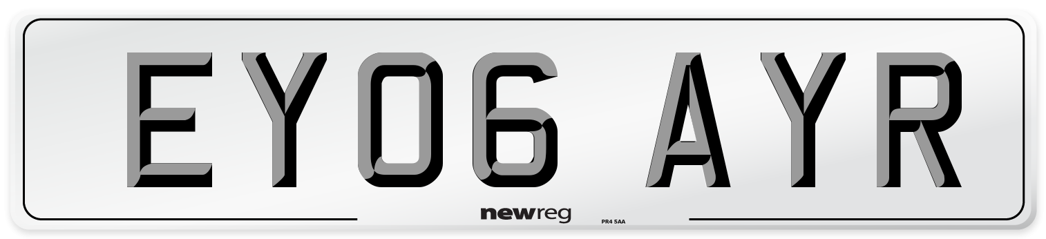 EY06 AYR Number Plate from New Reg